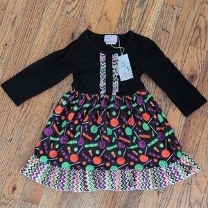 Colorful Candy Patterned Kids Dress